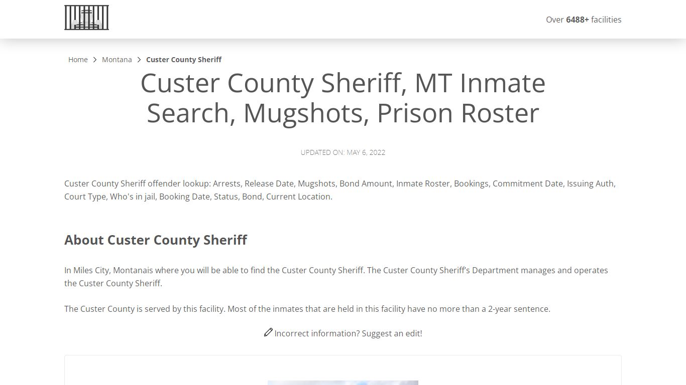 Custer County Sheriff, MT Inmate Search, Mugshots, Prison ...